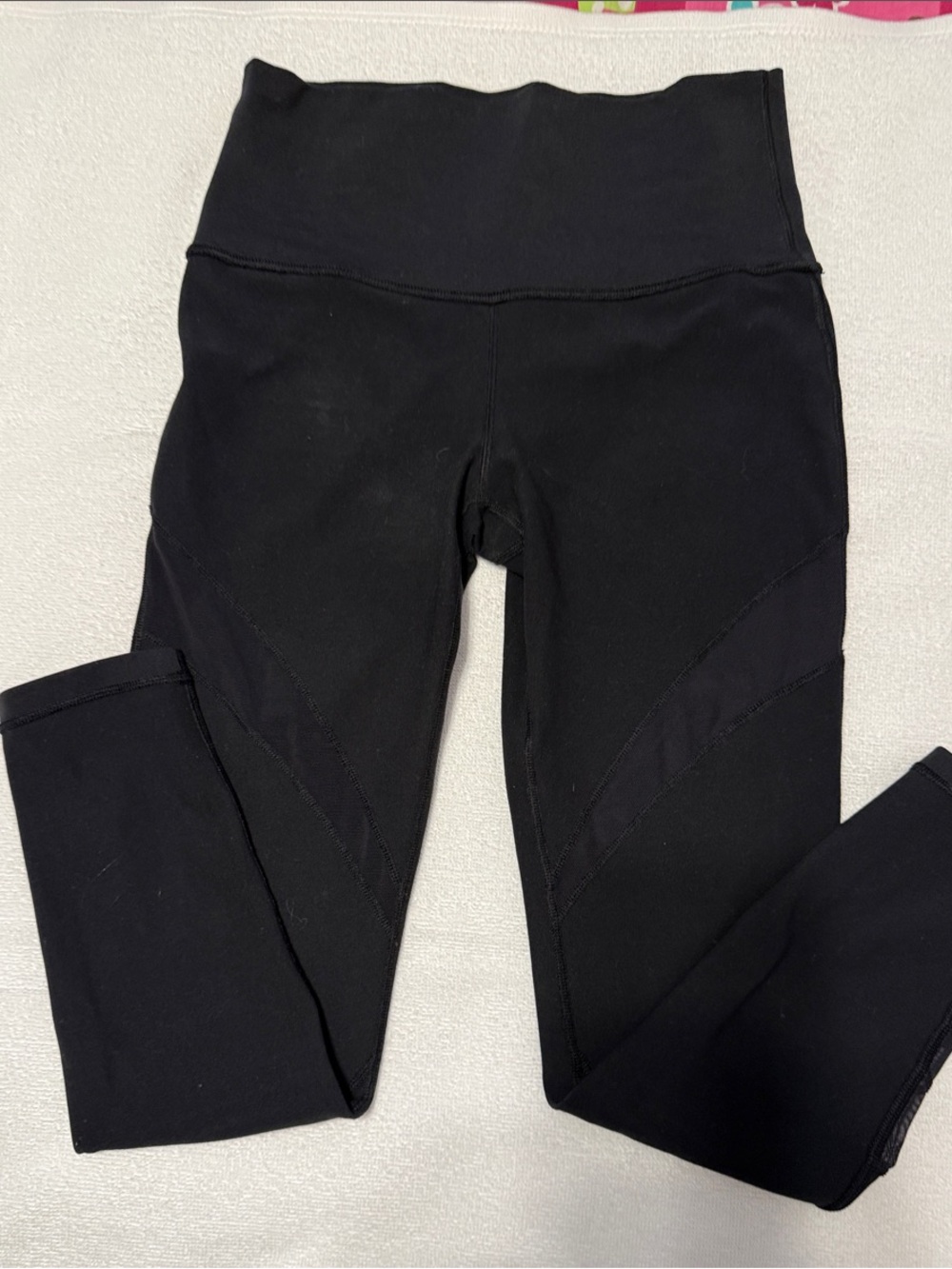 Girls' Black High-Rise Performance Leggings